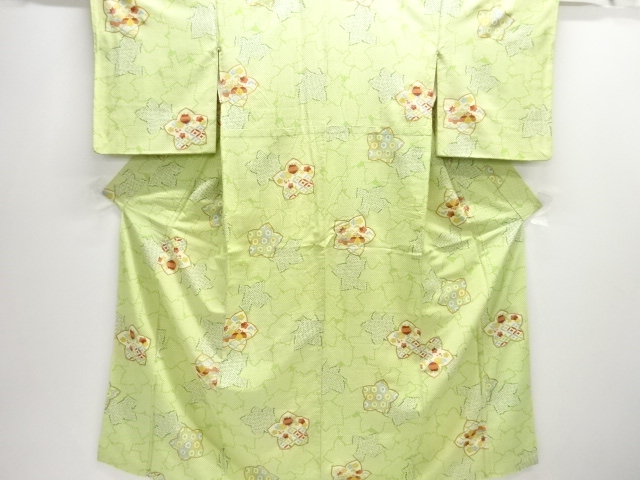 JAPANESE KIMONO / ANTIQUE KIMONO / SILK / JODAI TSUMUGI / FLOWER